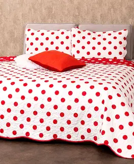 Prikrývky na spanie 4Home Prehoz na posteľ Červená bodka, 220 x 240 cm, 2 ks 50 x 70 cm