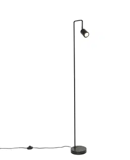 Stojace lampy Moderná stojaca lampa čierna nastaviteľná - Java