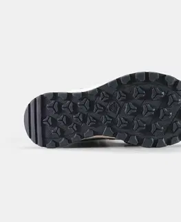 kemping Detská hrejivá nepremokavá kožená turistická obuv SH500 na suchý zips 24-34