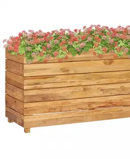 Kvetináče a truhlíky Záhradný kvetináč teakové drevo Dekorhome 100x40x55 cm