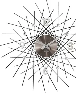 Hodiny Nástenné hodiny LAVVU LCT1055 Crystal Lines antracit, 49 cm