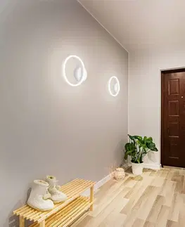 Nástenné svietidlá Fabas Luce Nástenné LED svietidlo Giotto 1-plameňové biele