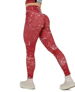 Dámske klasické nohavice Legíny na cvičenie Nebbia ROUGH GIRL 616 Red - XS