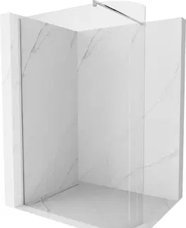 Sprchové dvere MEXEN/S - Kyoto Sprchová zástena WALK-IN zaoblená 80 x 200, transparent 8 mm, chróm 800-080-101-01-06