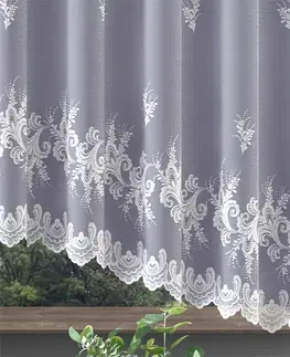 Záclony Hotová záclona alebo balkónový komplet, Luisa, biela 350 x 180 cm