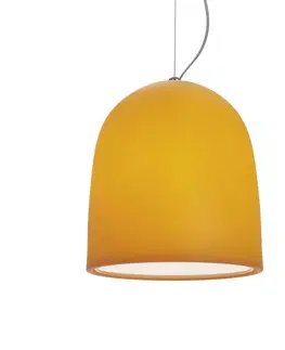 Závesné svietidlá Modo Luce Modo Luce Campanone závesná lampa Ø 33 cm oranžová
