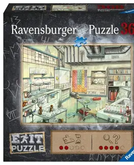 Hračky puzzle RAVENSBURGER - Exit Puzzle: Laboratória 368 Dielikov