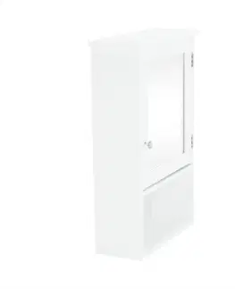 Kúpeľňový nábytok Závesná skrinka so zrkadlom, biela, ATENE TYP 2