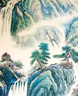 Obrazy prírody a krajiny Obraz čínska krajinomaľba