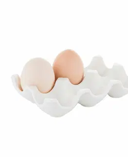 Stojančeky na vajíčka Florina Porcelánový tanier na vajíčka Modern, 10 x 15 cm