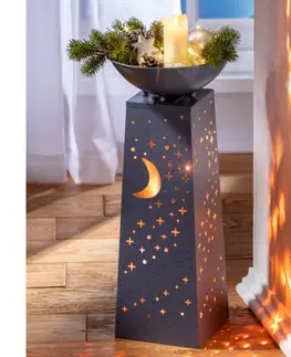 Drobné dekorácie a doplnky LED stĺp na rastliny "Mesiac a hviezdy"