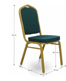 Konferenčné stoličky KONDELA Zina 2 New konferenčná stolička zelená / zlatá