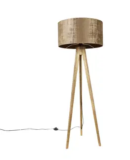 Stojace lampy Vidiecky statív vintage drevo s hnedým odtieňom 50 cm - Tripod Classic