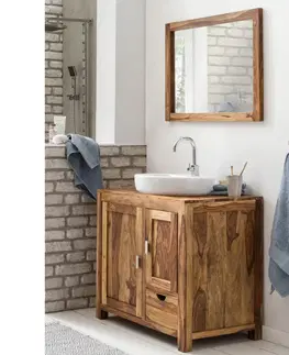 Kúpeľňový nábytok Skrinka pod umývadlo Amba 90x70x45 z indického masívu palisander