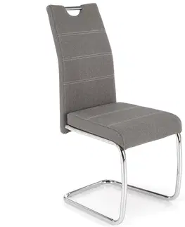 Jedálenské stoličky HALMAR K349 jedálenská stolička sivá / chróm