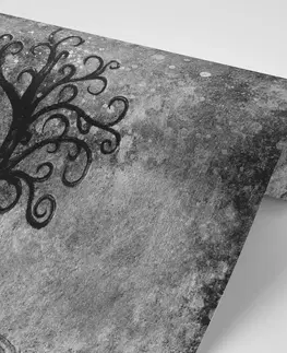 Čiernobiele tapety Tapeta čiernobiely strom života
