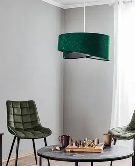 Závesné svietidlá Maco Design Závesné svietidlo Vivien, dvojfarebné, zelená/strieborná