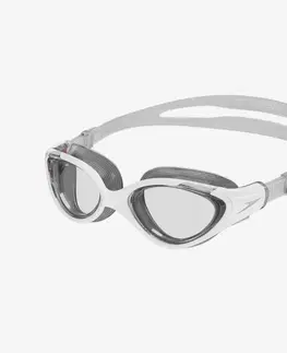 plávanie Plavecké okuliare priehľadné SPEEDO BIOFUSE 2.0, dámske bielo-sivé