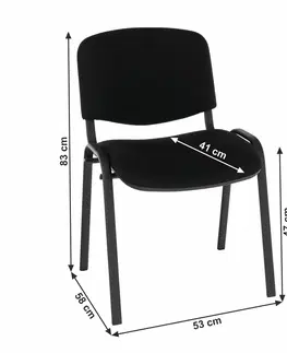 Konferenčné stoličky Kancelárska stolička, čierna, ISO NEW C11