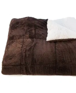 Prikrývky na spanie BO-MA Trading Baránková deka Erika čokoládová, 150 x 200 cm