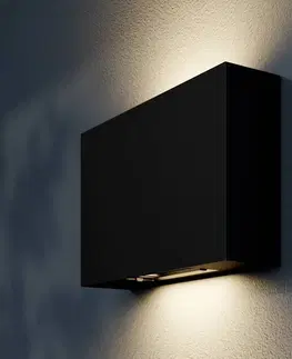 Vonkajšie nástenné svietidlá Lucande Vonkajšie nástenné LED svetlo Isalie tmavosivé