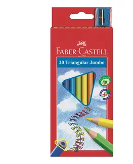 Hračky FABER CASTELL - ECO pastelky Faber-Castell trojhranné so strúhadlom 12ks, farebné