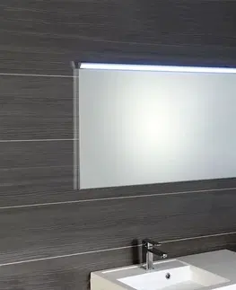 Kúpeľňa AQUALINE - BORA zrkadlo v ráme 1000x600 s LED osvetlením a s prepínačom, chróm AL716
