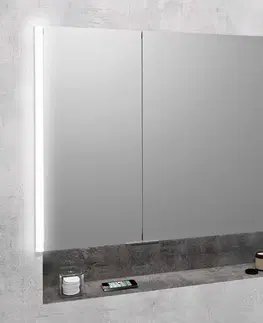 Kúpeľňový nábytok SAPHO - INTEGRA zápustná galérka s LED osvetlením, 95x70cm IN095