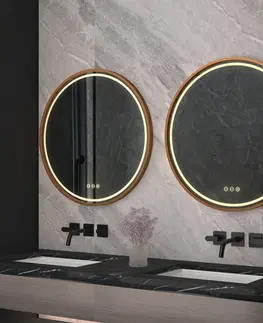 Kúpeľňa REA - Zrkadlo LED 70cm MMJ BRUSH ROSE GOLD HOM-05507