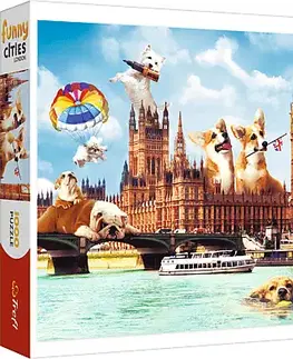 Hračky puzzle TREFL - Puzzle 1000 Crazy City - Psy v Londýne