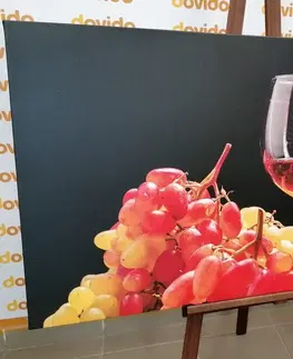 Obrazy jedlá a nápoje Obraz talianske víno a hrozno