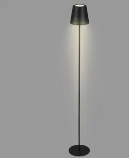 Vonkajšie osvetlenie terasy Briloner Nabíjateľná stojacia lampa Kiki LED, 2 700 K, čierna