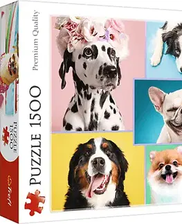 Hračky puzzle TREFL - Puzzle 1500 - Roztomilé psíky