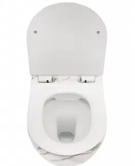 Záchody REA - Závesná WC misa vrátane sedátka RIMLESS Carlos Slim Lava Shiny lesk REA-C0536