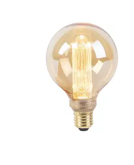 Ziarovky LED žiarovka G95 E27 5W 1800K jantárová 3-stupňová stmievateľná