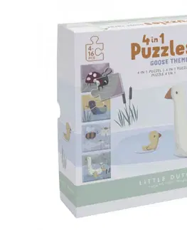 Hračky puzzle LITTLE DUTCH - Puzzle 4v1 Husa
