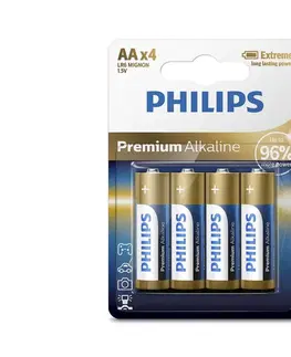 Predlžovacie káble Philips Philips LR6M4B/10 - 4 ks Alkalická batéria AA PREMIUM ALKALINE 1,5V 3200mAh 