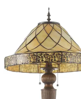 Stojacie lampy Clayre&Eef Dekoratívna stojaca lampa Diamond tienidlo Tiffany