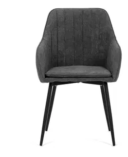 Bývanie a doplnky Súprava jedálenských polstrovaných stoličiek 2 ks, sivá, 53 x 80 x 62 cm
