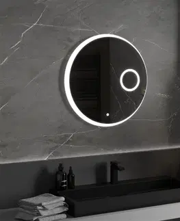 Kúpeľňa MEXEN - Ella zrkadlo s osvetlením s kozmetickým zrkadlom, 70 cm, LED 600 9811-070-070-611-00