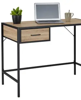 Stoly a stolíky Písací Stôl Dub Sonoma/čierna Farba
