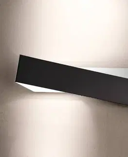 Nástenné svietidlá Linea Light Nástenné svietidlo Zig Zag v čiernobielej 43 cm