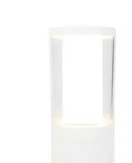 Vonkajsie osvetlenie Moderná vonkajšia tyč biela 40 cm IP55 vrátane GU10 3-stupňové stlmenie až teplo - Carlo