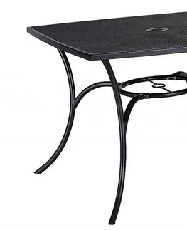 Stolčeky DEOKORK Kovový stôl QUADRA 100x100 cm (čierna)