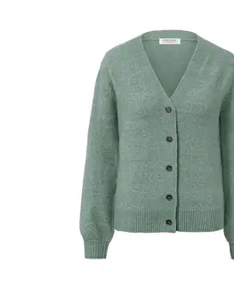 Coats & Jackets Pletený kardigán s vlnou, šalviový