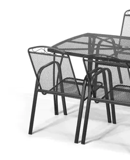 Záhradné stoly BABU záhradný kovový stôl, čierny