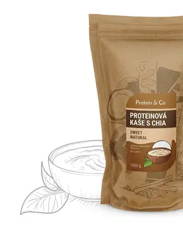 Zdravé potraviny Protein & Co. Proteínové kaše s chia 1 600 g – 9 príchutí PRÍCHUŤ: Arašidy s karamelom