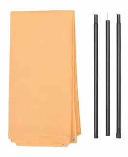 Stínící textilie Plachta proti slnku s tyčami štvorcová 4x4 m Krémová