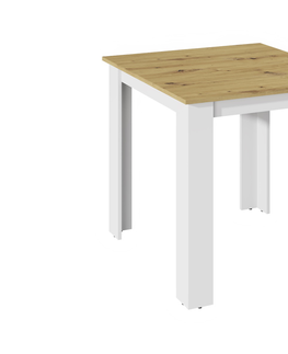 Jedálenské stoly KONGI jedálensky stol 80 cm, biela