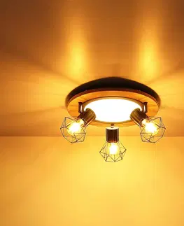 Stropné svietidlá Globo Stropné svietidlo Priska diódy LED, 3-pl., Ø 40 cm